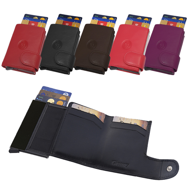 ארנק שולף כרטיסי אשראי בטיחותי NFC+ RFID ארנק שולף כרטיסי אשראי בטיחותי NFC+ RFID