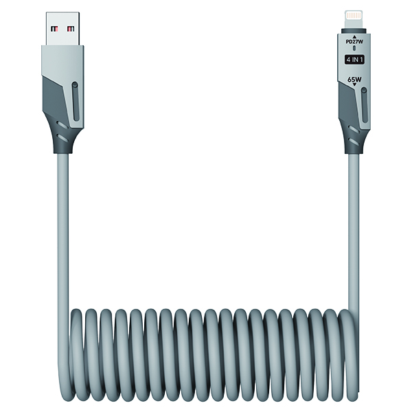 כבל טעינה קפיצי 4 ב 1 - מהיר במיוחד 