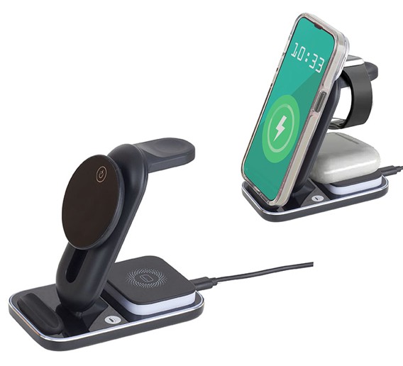 מטען מהיר מעמד שולחני משולב