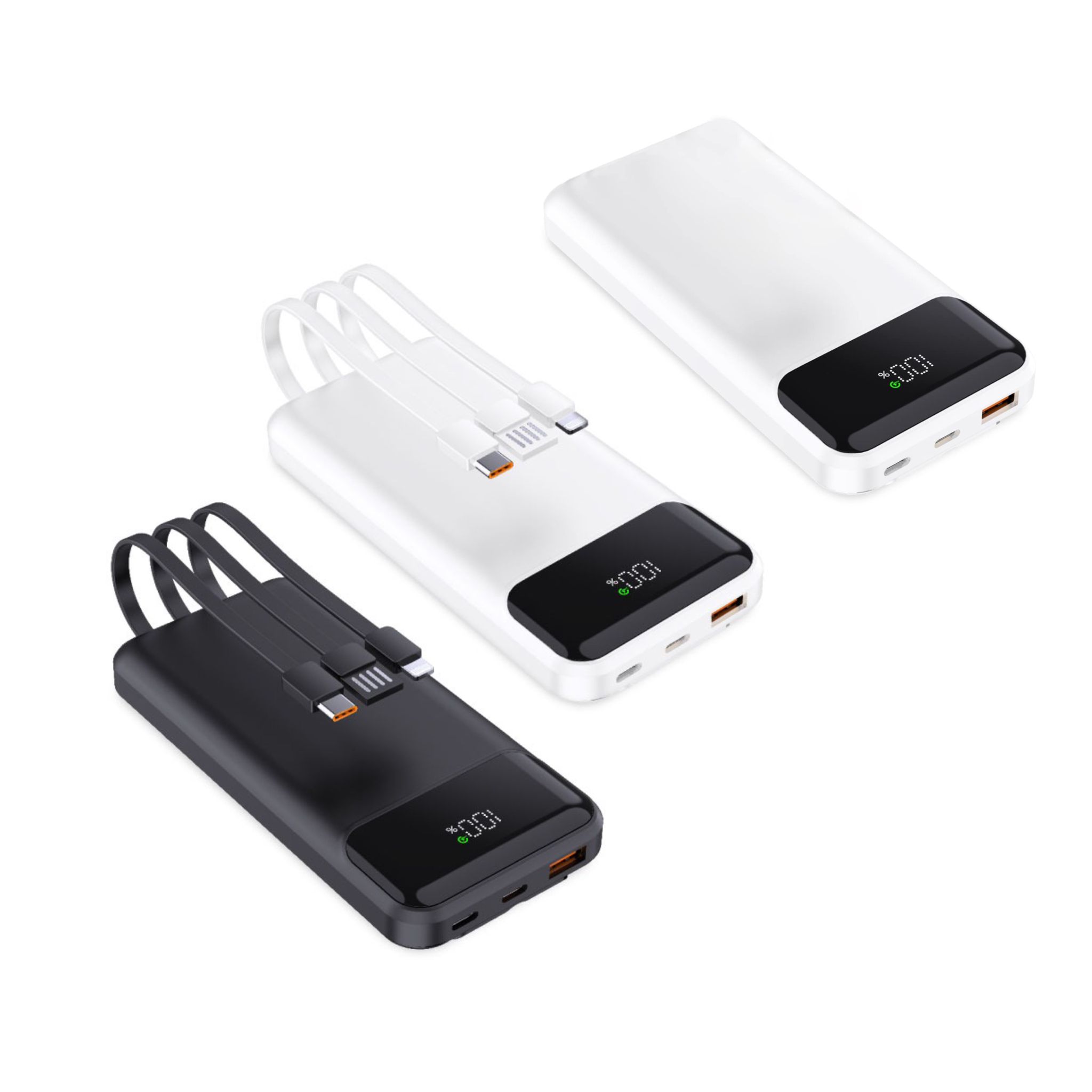 מטען נייד כבלים מובנים 10,000 MAH מהיר מטען נייד כבלים מובנים 10,000 MAH מהיר