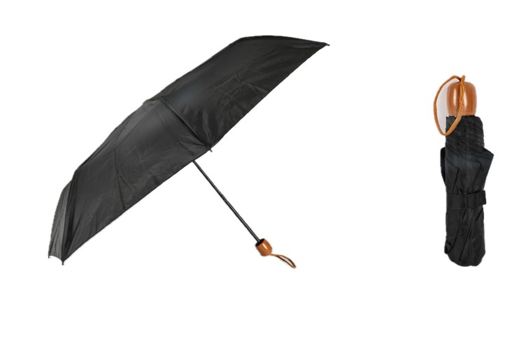 מטריה מתקפלת ידית עץ 21