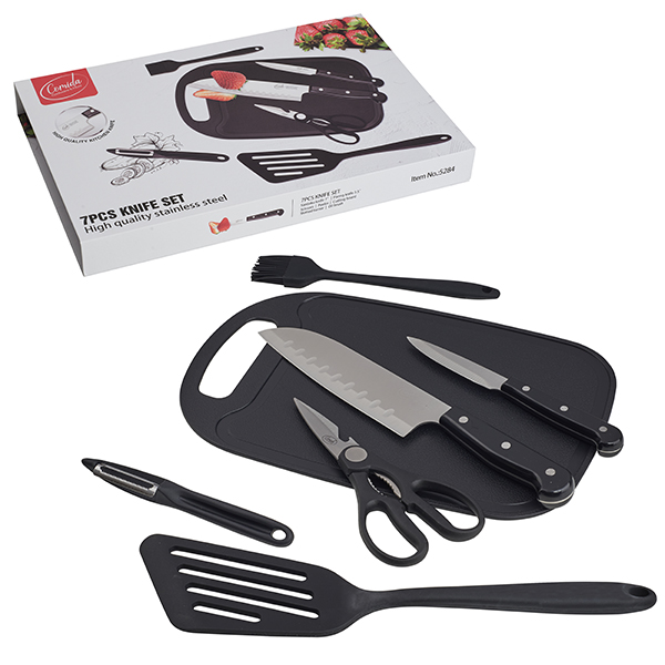 סט 7 חלקים למטבח כולל סכין חיתוך 