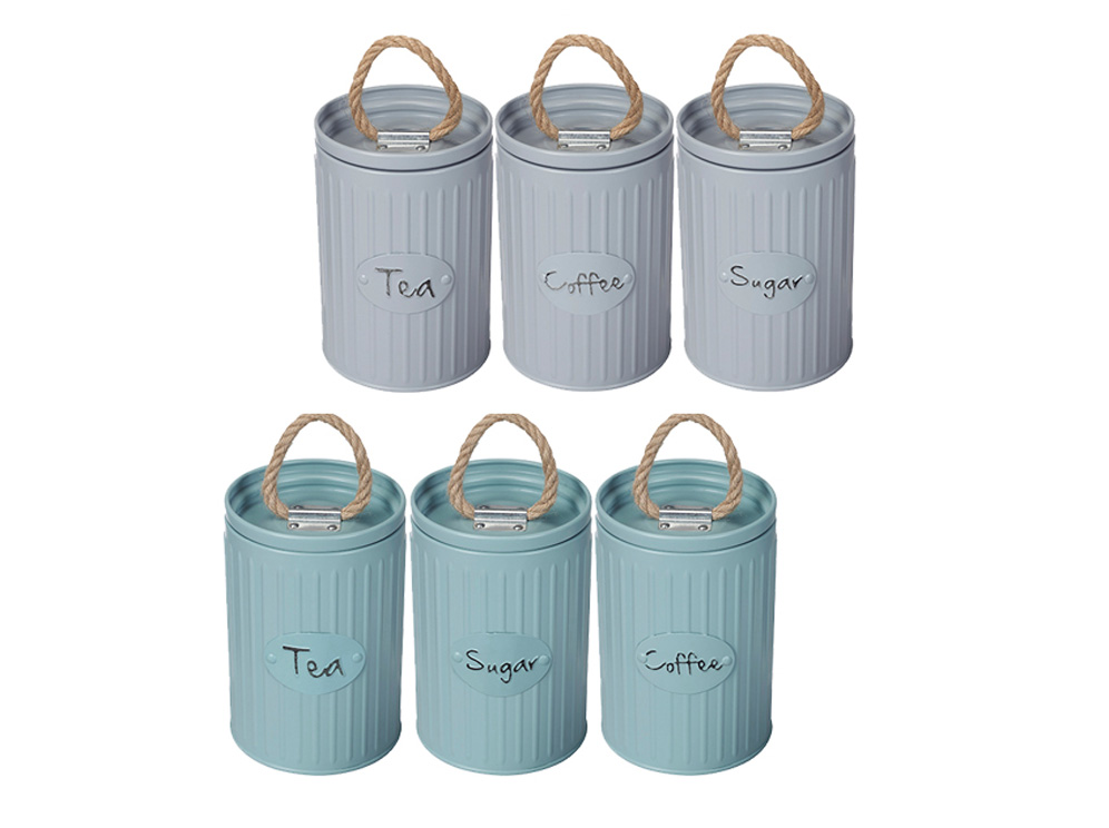 סט קפה סוכר ותה מתכת