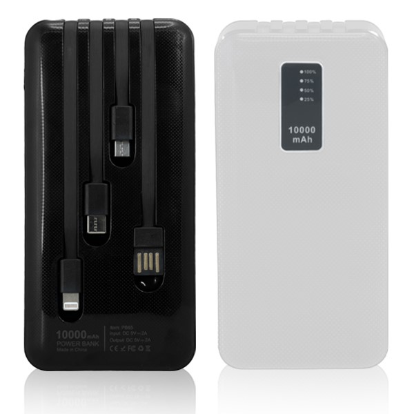 מטען נייד כבלים מובנים 10,000 MAH מולטימייט מטען נייד כבלים מובנים 10,000 MAH מולטימייט