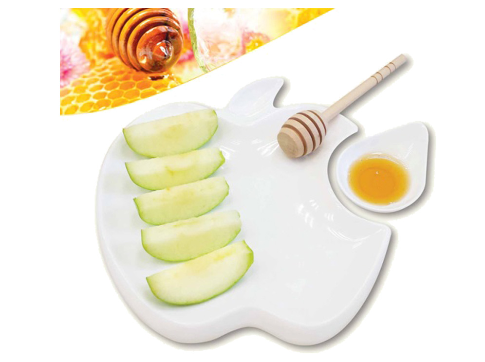 צלחת הגשה תפוח בדבש צלחת הגשה תפוח בדבש