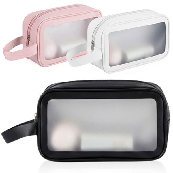 תיק איפור / רחצה חלונית שקופה 