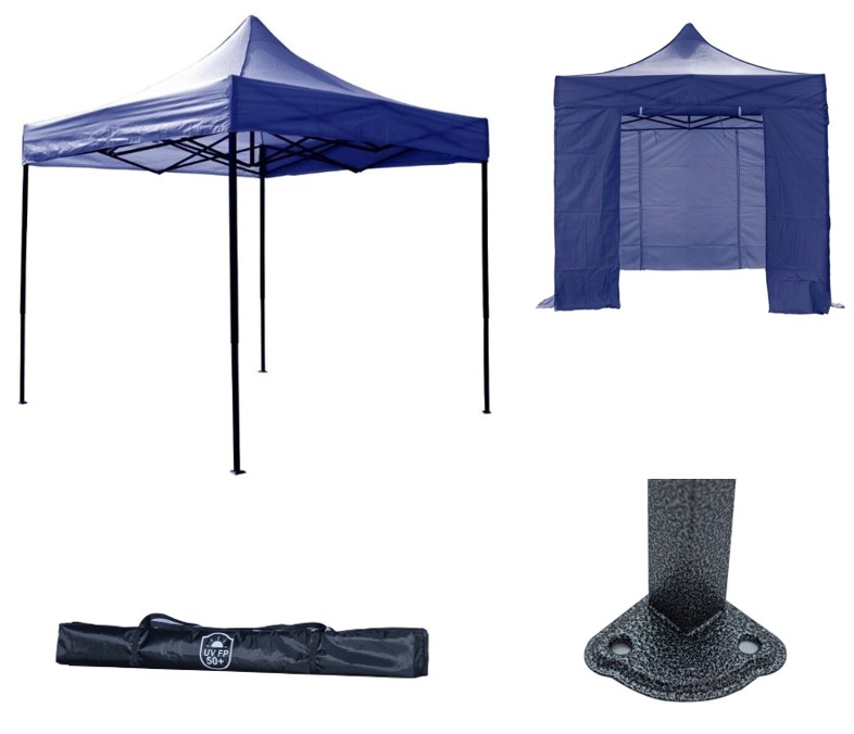 גזיבו מתקפל עם אופציה לדפנות סגירה 