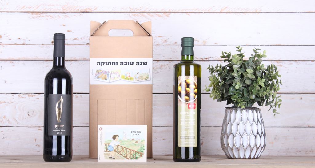 מארז יין +שמן זית 