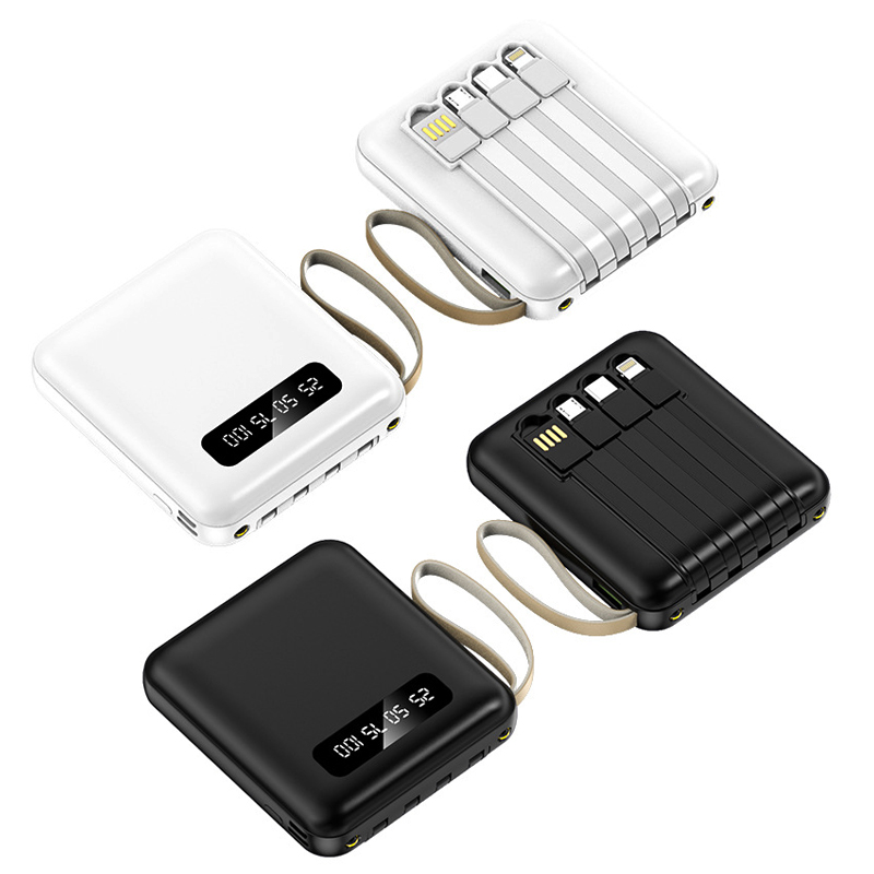 מטען נייד 8000MAH כבלים מובנים מטען נייד 8000MAH כבלים מובנים