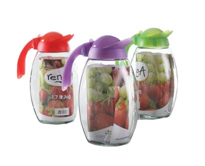 קנקן זכוכית עם מכסה