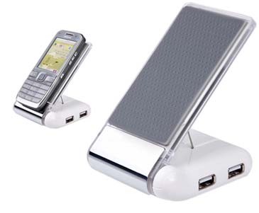 מעמד לטלפון נייד מפצל USB